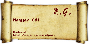 Magyar Gál névjegykártya