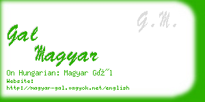 gal magyar business card